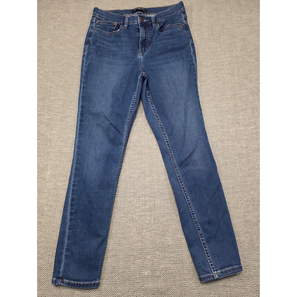 Calvin Klein Jeans Womens Size 10 Medium Wash Skinny Repreve Stretch Denim Blue
